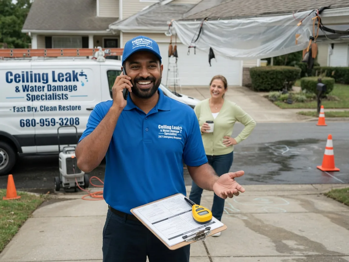 Ceiling Leak Cleanup Woodlake, TX FAQs